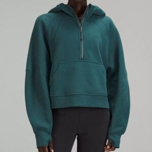 Lululemon Green Jasper Scuba Oversized Half-Zip Hoodie